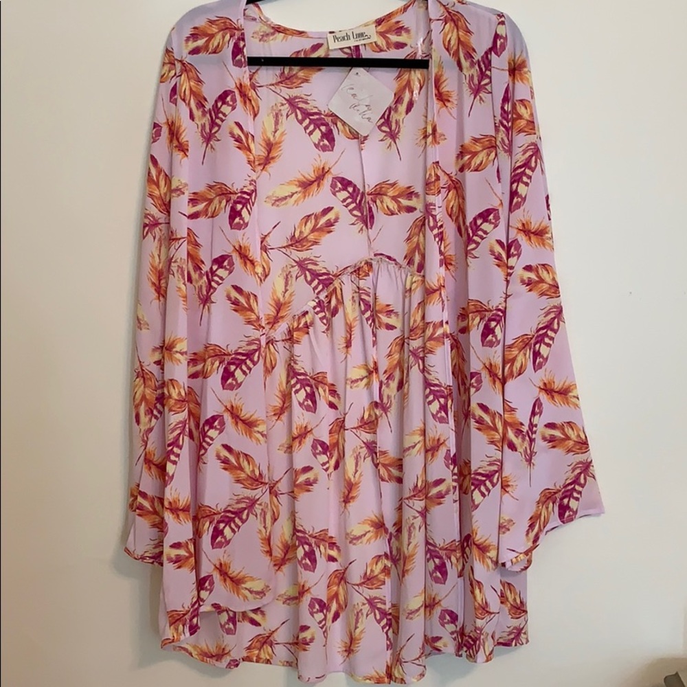 Feather kimono